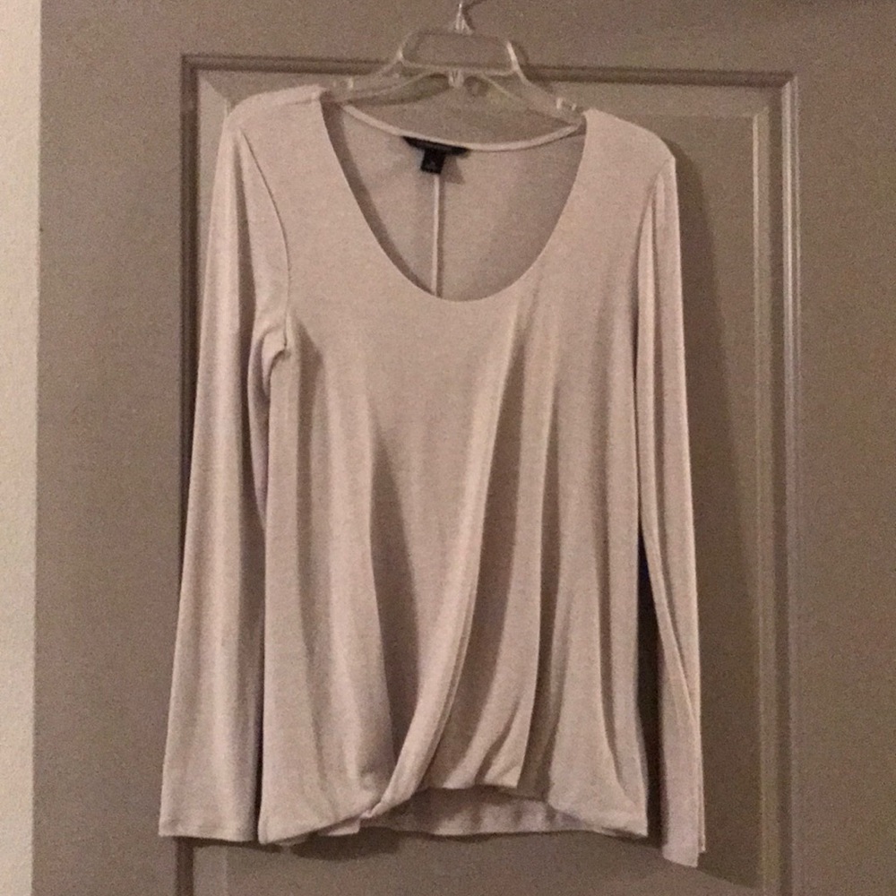 Gray/cream top by Banana Republic